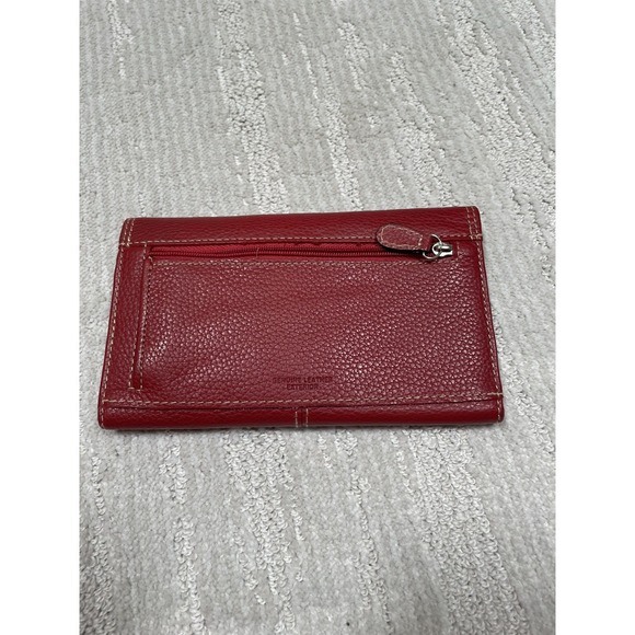 Buxton Leather‎ Maroon Red Trifold Organizer Clutch Wallet - Picture 7 of 9